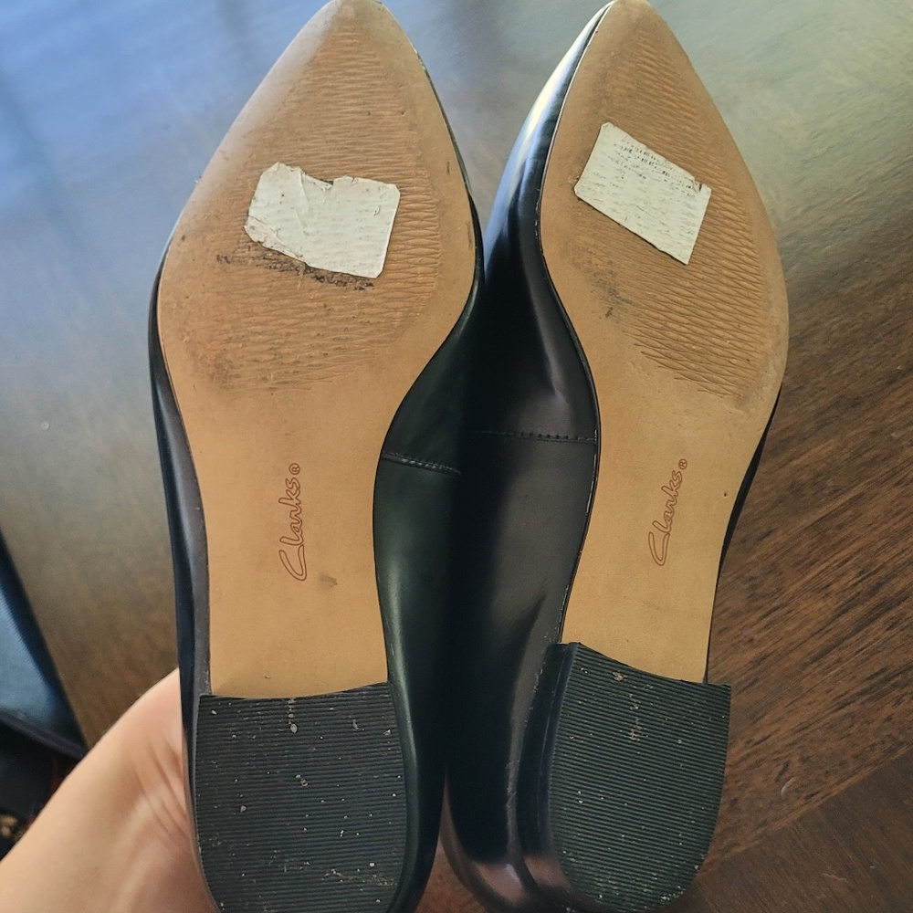 Clarks Black Flats